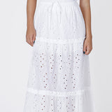 Elena Eyelet Maxi Skirt