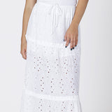 Elena Eyelet Maxi Skirt