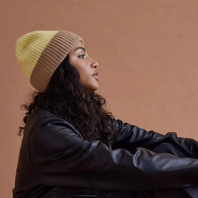 Cashmere 2 Tone Beanie