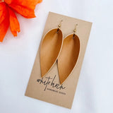 Leather Leaf Earrings