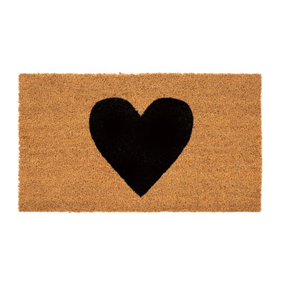 Black Heart Doormat