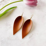 Leather Leaf Earrings