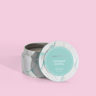 Coconut Santal Marble Travel Tin