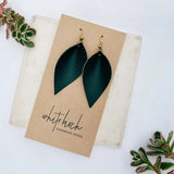 Leather Leaf Earrings