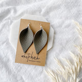 Leather Leaf Earrings