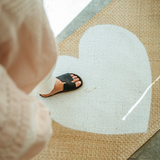 Woven Seagrass Heart Mat