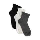 Silk Summer Ruffle Anklet Sock 3-Pack