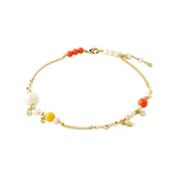 Care Crystal & Freshwater Pearl Anklet