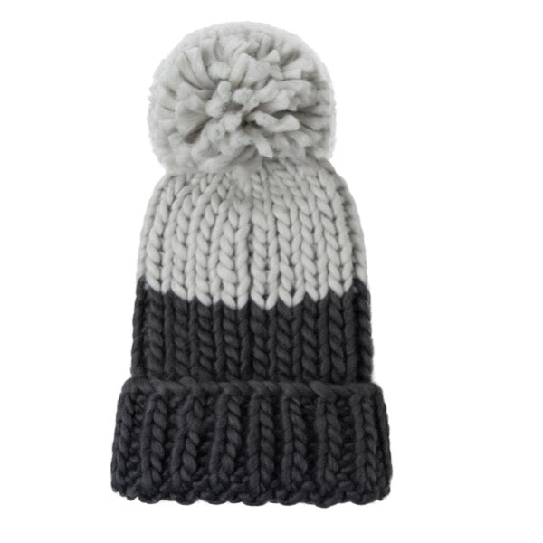 Colorblock Hand Knit Beanie