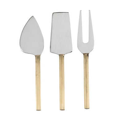 Gear Rib Handle Cheese Set