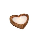 Wooden Heart Candle