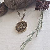 Honey Antique Brass Necklace